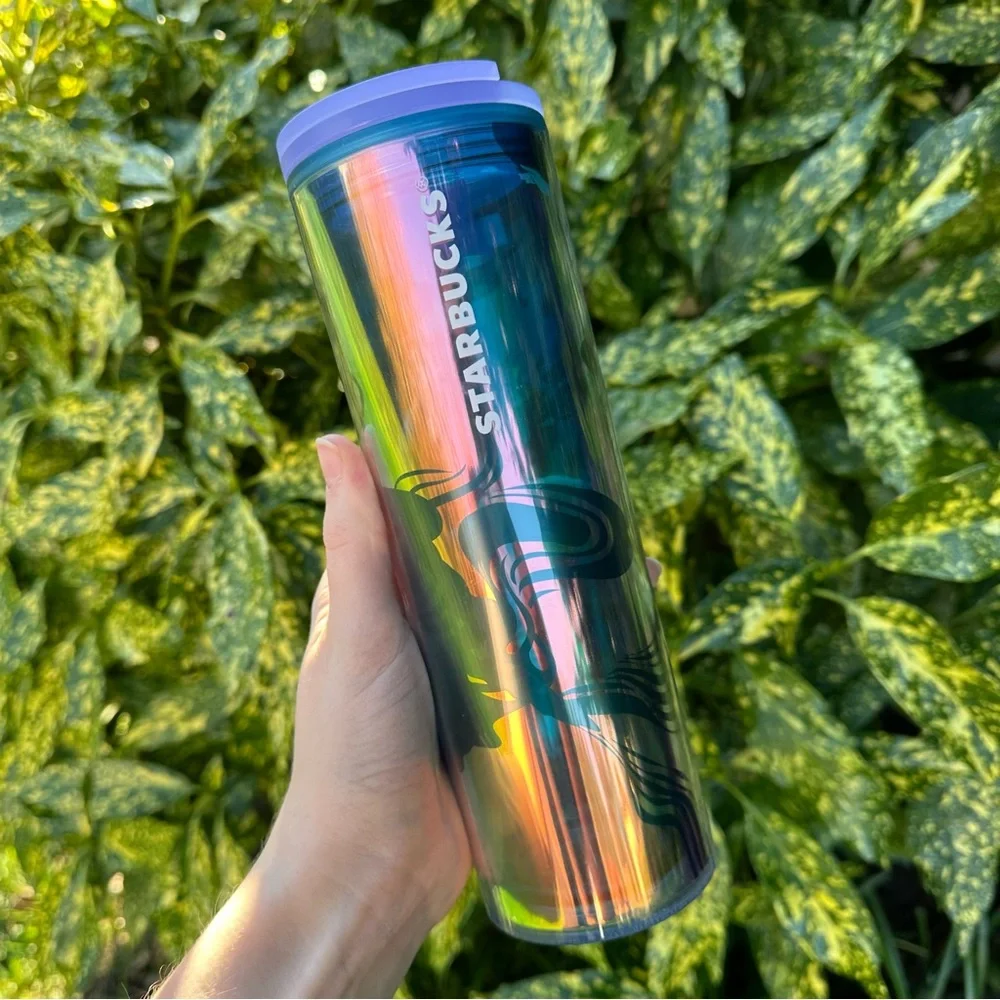 Starbucks Hot Cup Travel Mug 16oz Mermaid Blue/Purple Collectible Iridescent